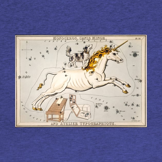 Unicorn dog vintage illustration by MugDesignStore